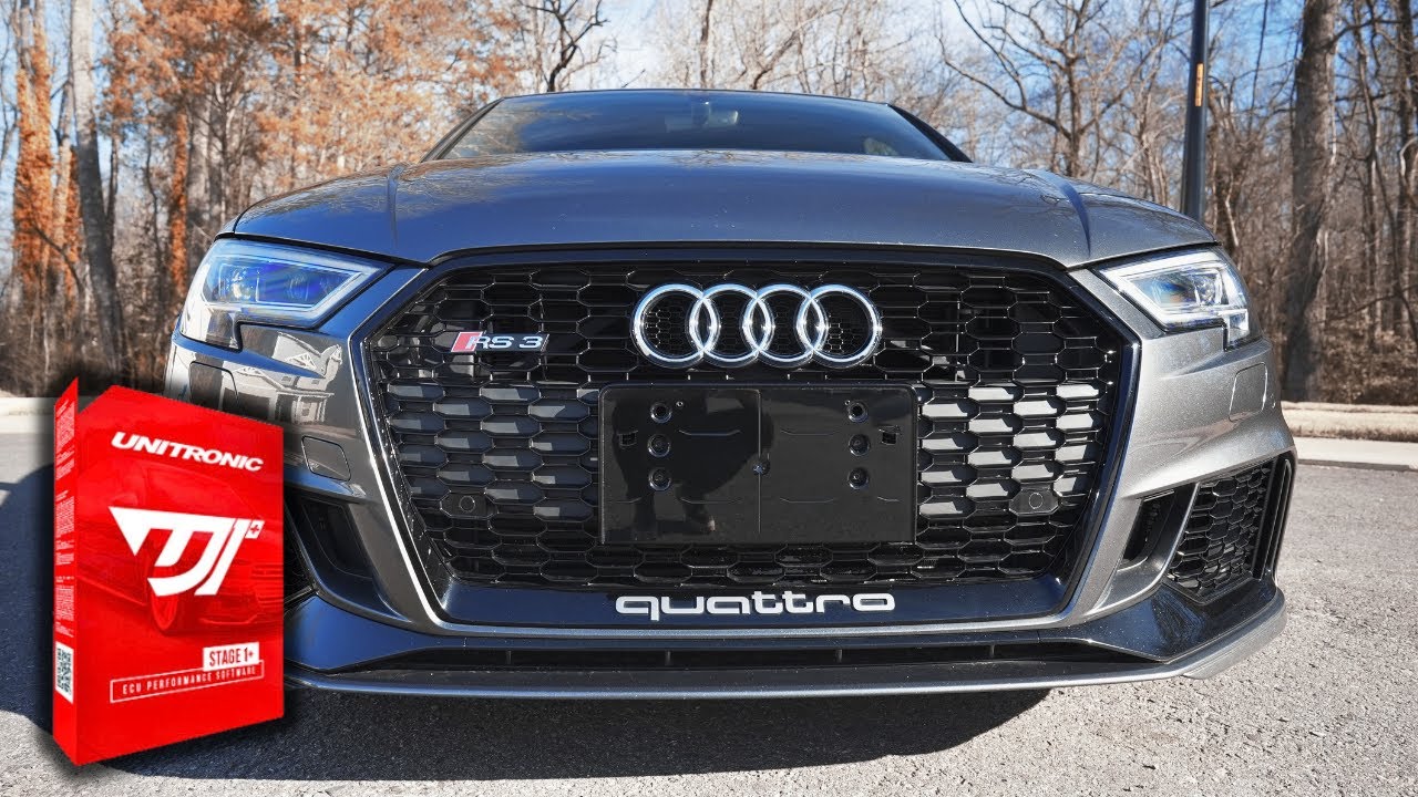 Реакция Audi RS3 Unitronic Stage 1+!