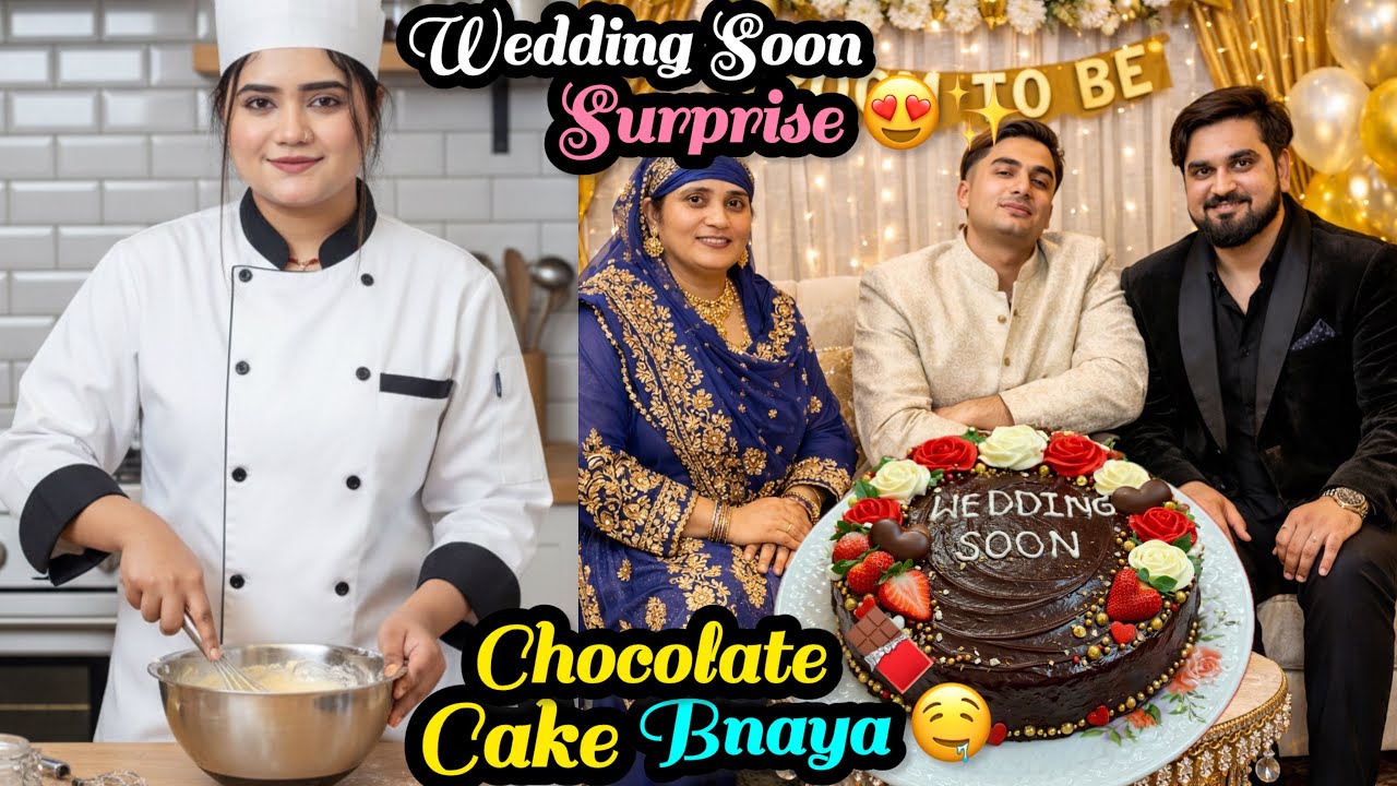 Groom To Be Party😍Chocolate Cake Bnakar,Dulhe Ko Surprise Dia😘Hubby ki love Shayari Mere Liye💕🌸 