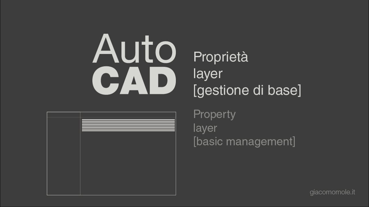 AutoCAD - Layer - Gestione di base