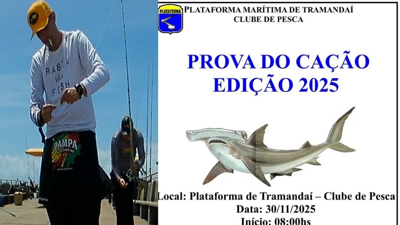 Competição de pesca na plataforma de Tramandaí 
