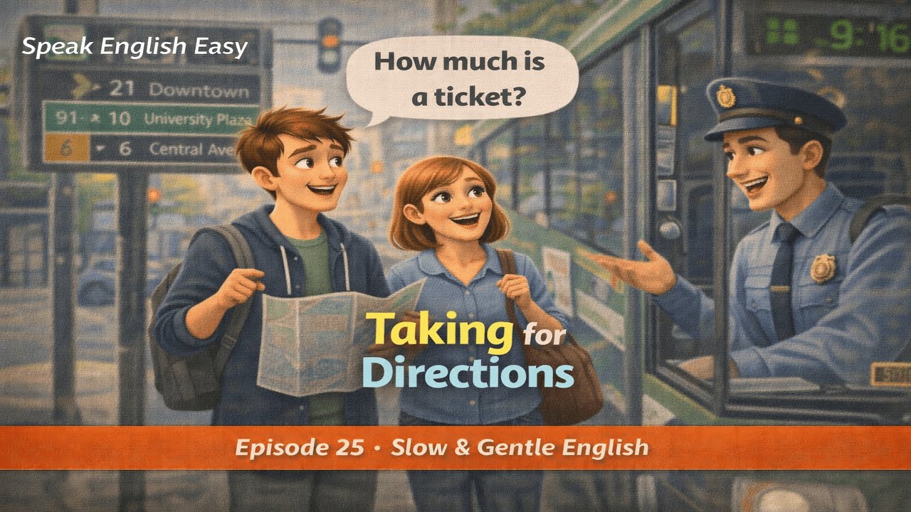 《Episode 25 | Taking the Bus 🚌 | Slow & Easy English for Beginners》#LearnEnglish #dailyenglish