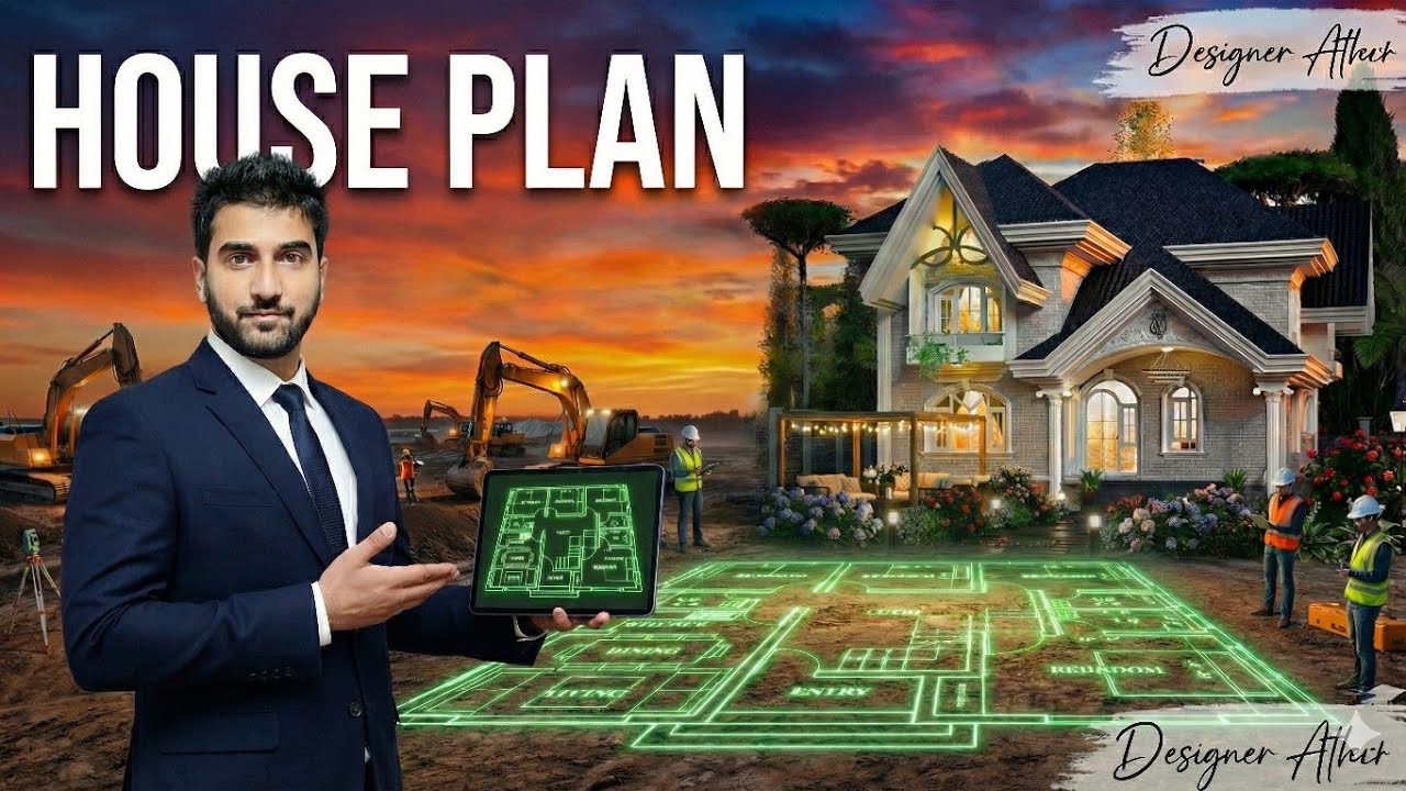 Modern House Design with Floor Plan & Site Visit