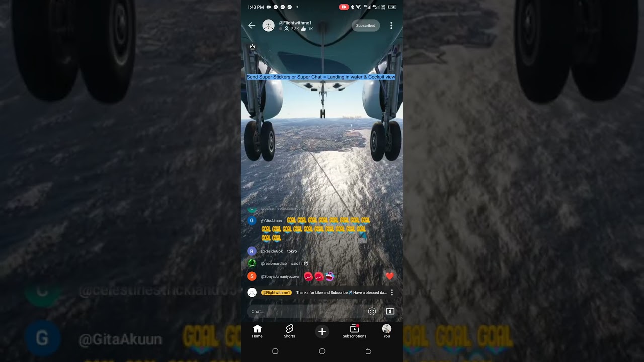 Smooth airplane landing 🛬