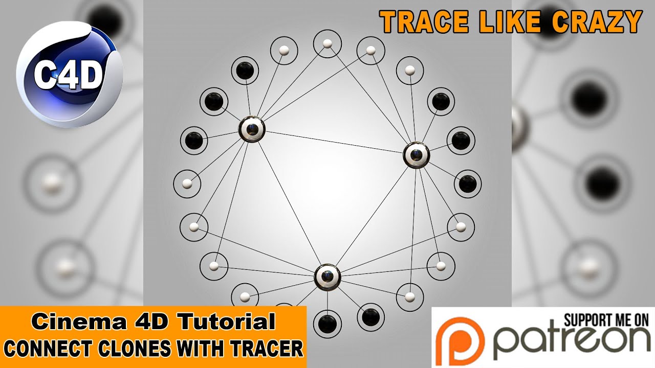 Connect Cloner with Tracer (Cinema 4D Tutorial)