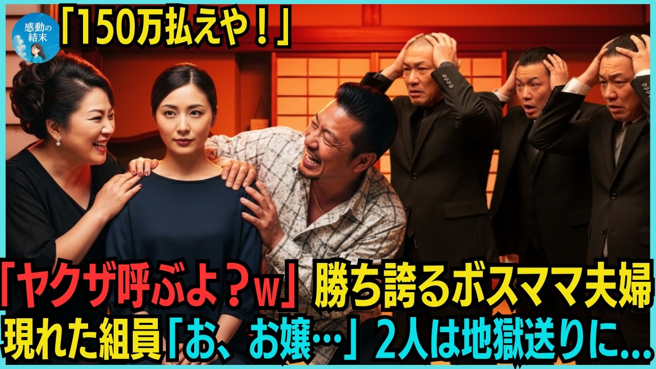 ぼったくり居酒屋でボスママ夫婦「150万払え！バックは尾田組よw」現れたヤクザ集団「お、お嬢…」全員が顔面蒼白…ボスママ夫婦は地獄送りに