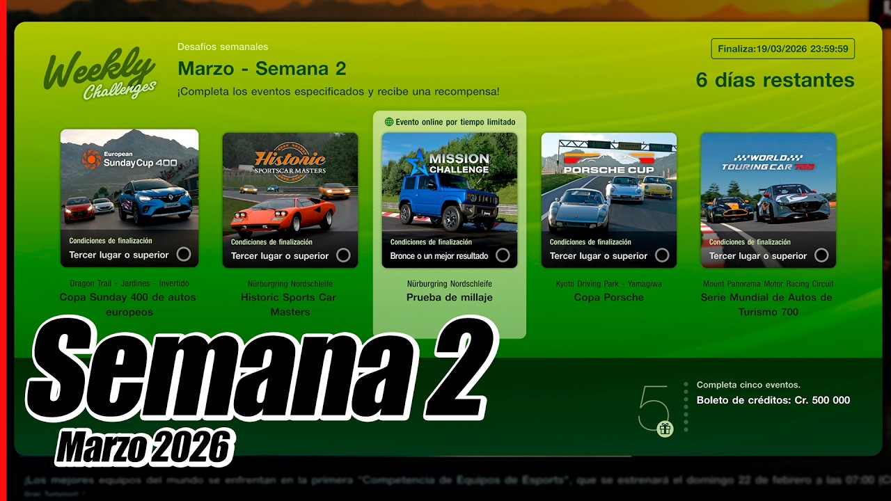 🔴 GT7: Desafíos Semana 2 Marzo 2026 | PS5 - 2K Stream