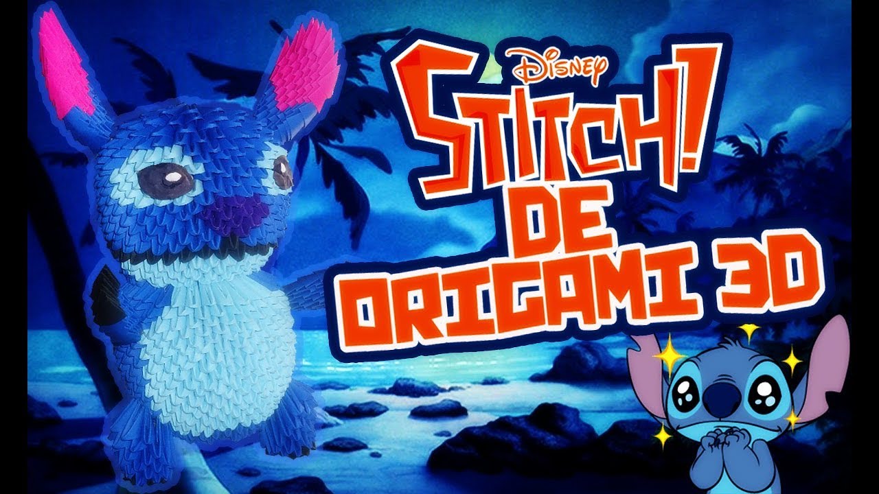 Stitch de origami 3d/Origamileo