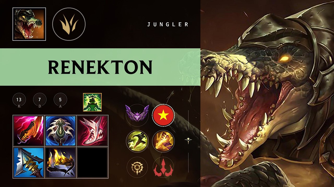 Renekton Jungle vs Aatrox - VN Master Patch 26.09