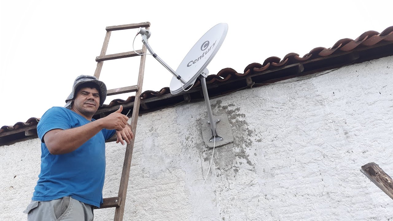 INSTALAÇÃO DA NOVA PARABÓLICA NA CASA DA MINHA MÃE.