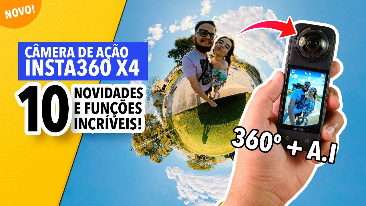 🔴 Melhor câmera 360° - INSTA360 X4: 10 FUNÇÕES INCRÍVEIS