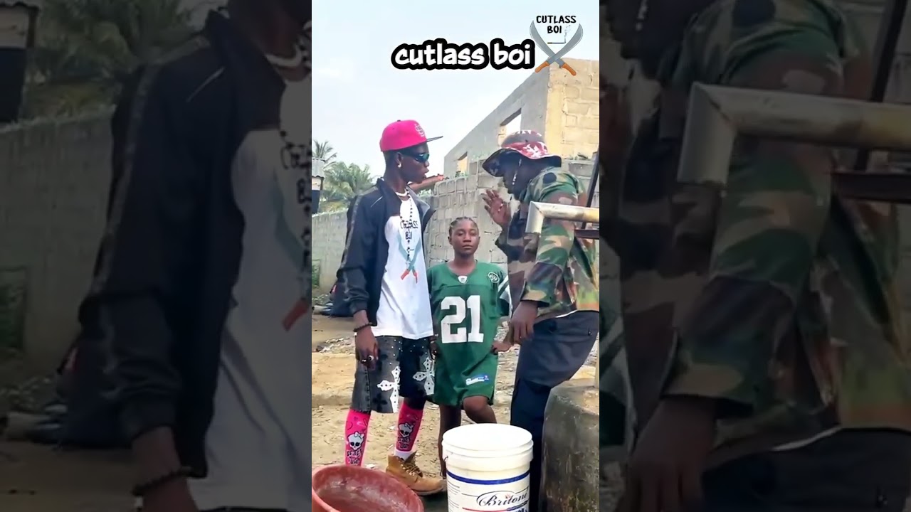 Army man VS Cutlass boi water wahala 🪣🚬⚔️🤣 please like and share this video #funny #comedy #flying