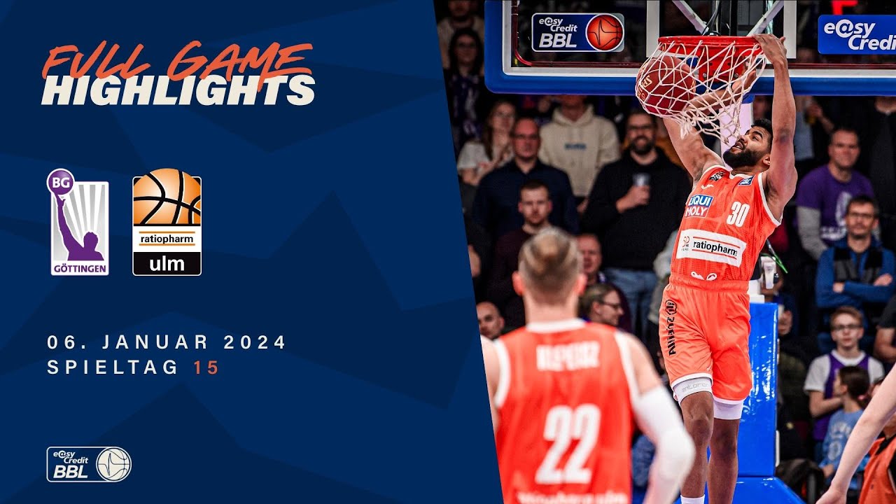 BG Göttingen vs. ratiopharm ulm - Full Game Highlights - Spieltag 15, Saison 23/24