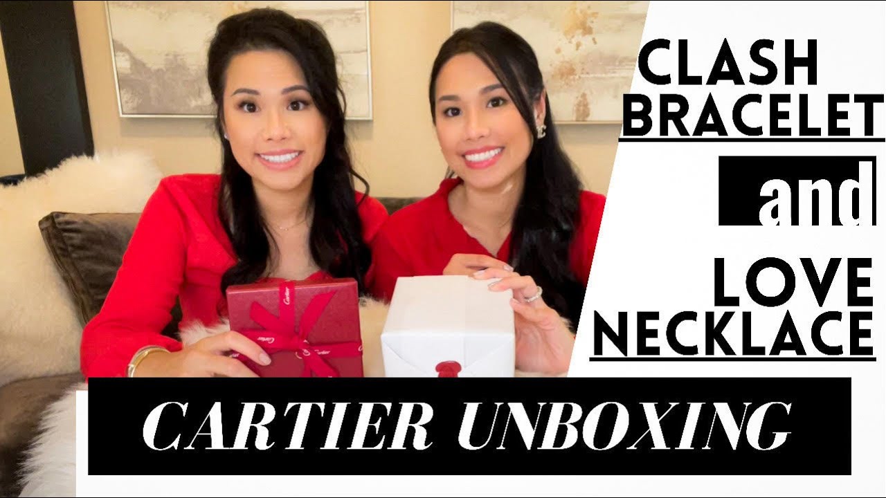 Cartier Shopping Vlog |Unboxing Cartier Love Necklace w/2 Diamonds + Clash De Cartier Bracelet Small