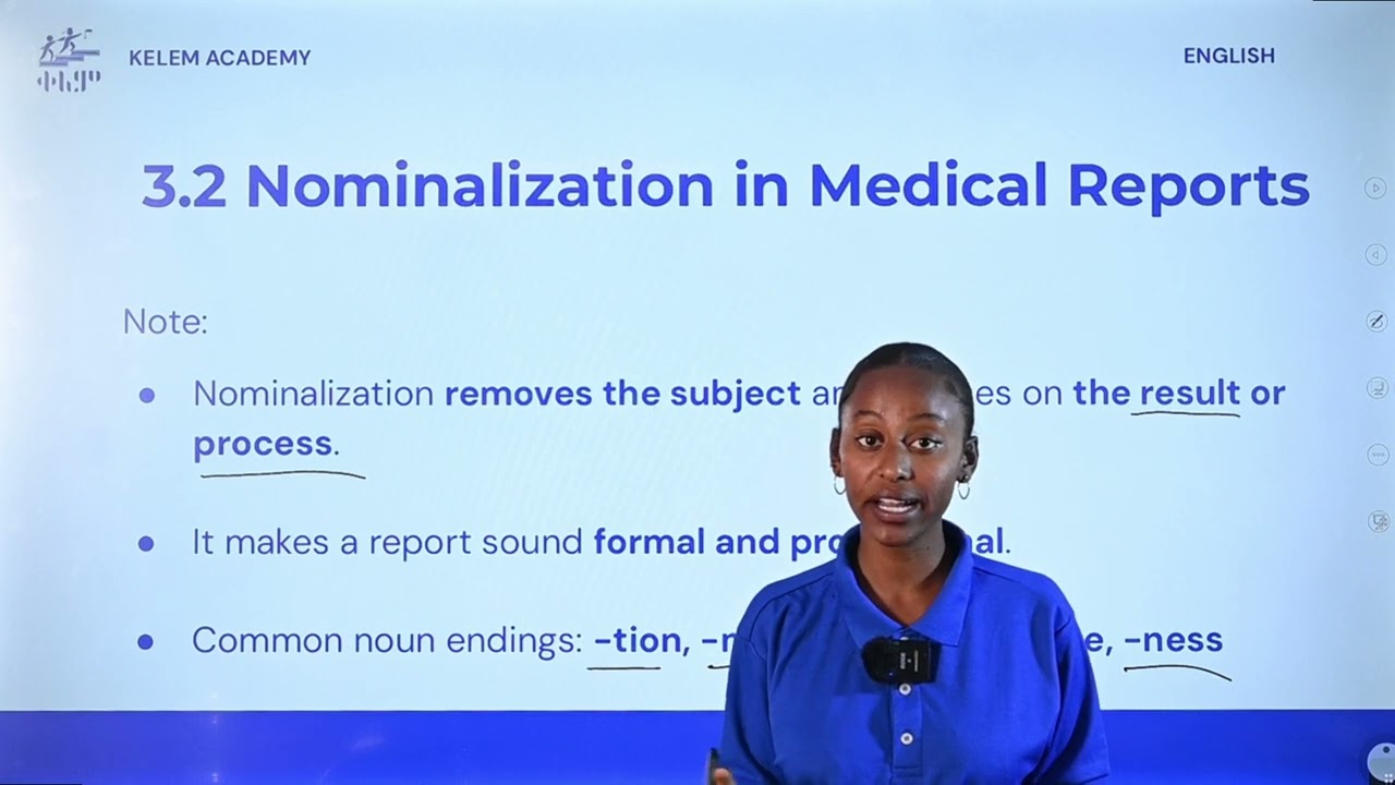 3.2. Nominalization in Medical Reports: English Grade 12