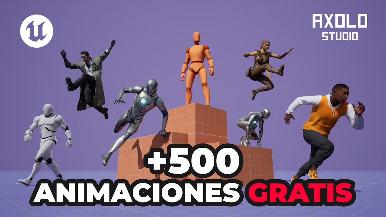 &iexcl;M&aacute;s de 500 ANIMACIONES GRATIS! Para tus Juegos con Unreal Engine 5