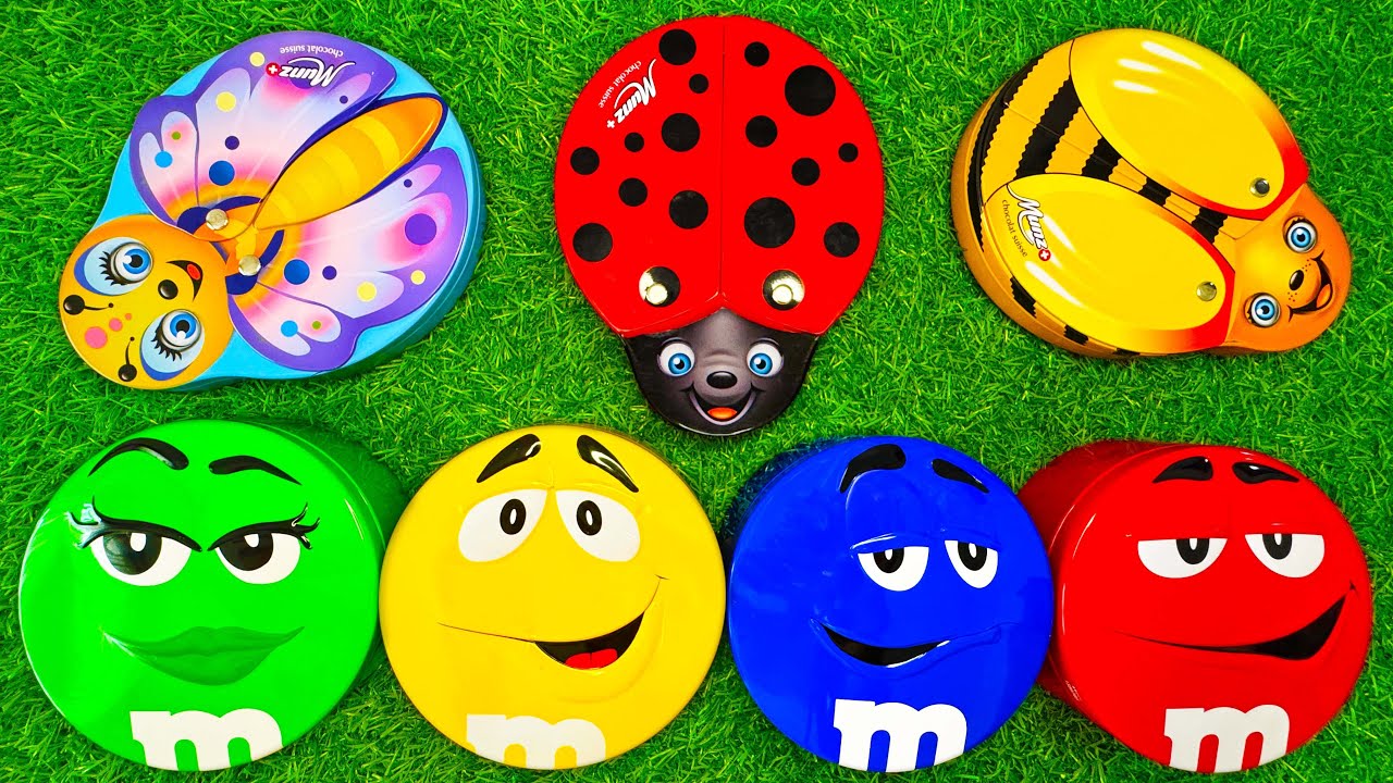 Satisfying Video | How to Unboxing Bright Boxes with Colorful M&M'S and Tasty Munz Candy ASMR