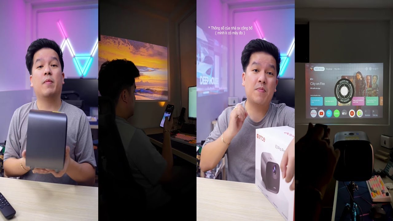 REVIEW MÁY CHIẾU ETOE E3 PRO TỰ ĐỘNG LẤY NÉT CĂNG ĐÉT
