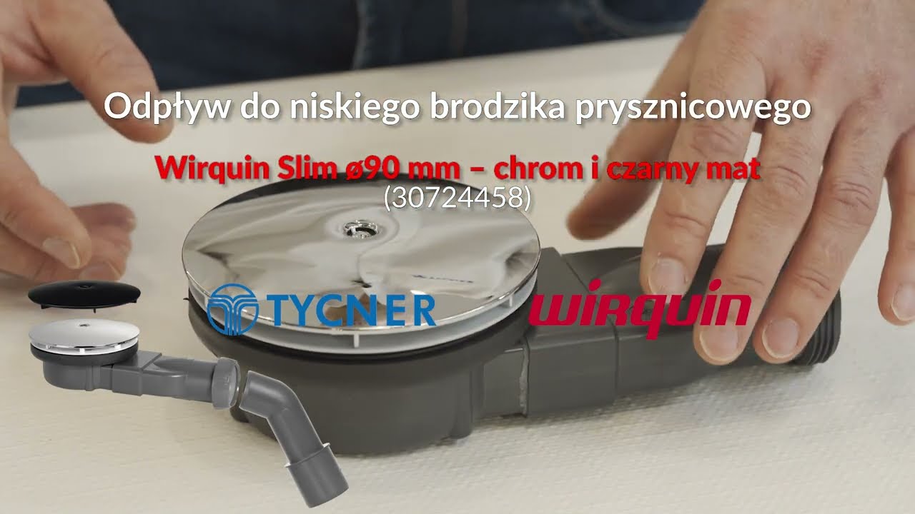 Odpływ brodzikowy SLIM &Oslash;90 marki WIRQUIN - kompaktowe i ciche rozwiązanie do nowoczesnej łazienki