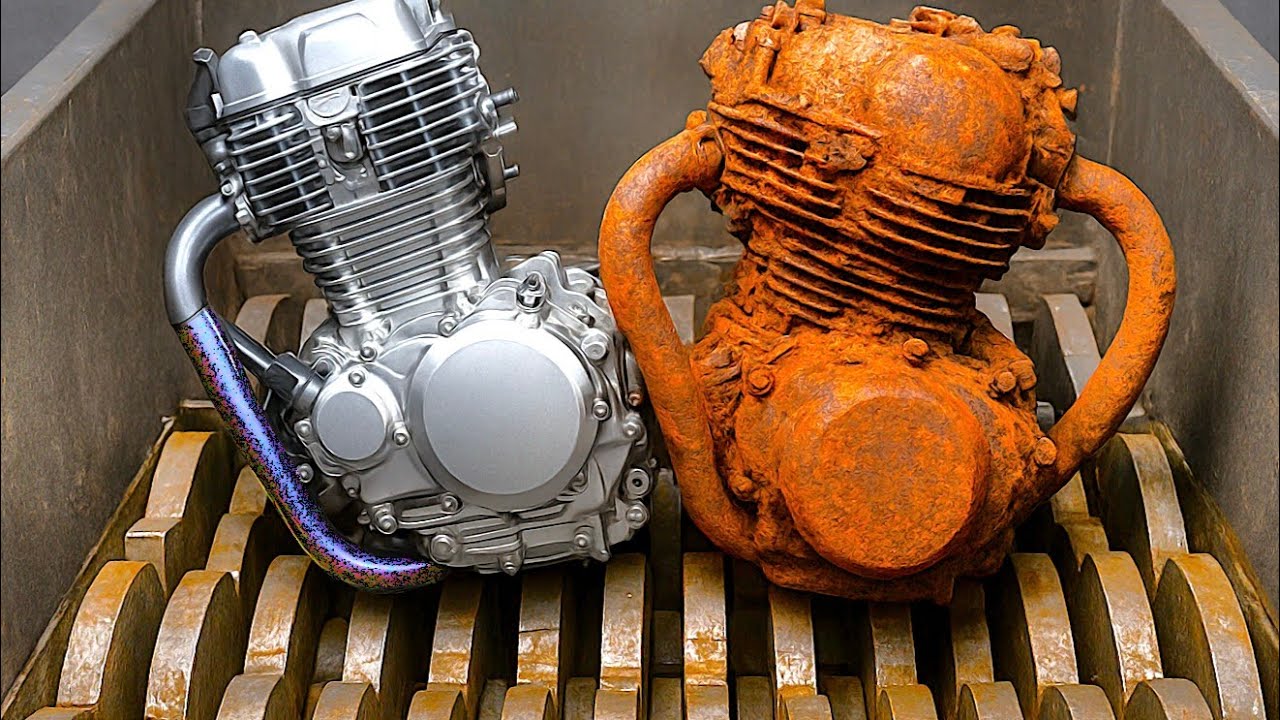 Shredder! Most Insane Shredding machine Destroying Metal and Engine Parts