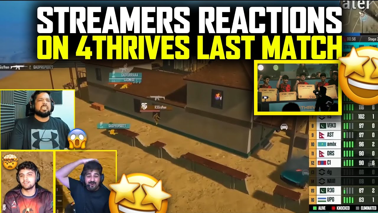 Streamers Crazy Reactions on 4thrives PMWC Qualification Match 🔥ft. FM RADIO , TEENWOLF , BLADE