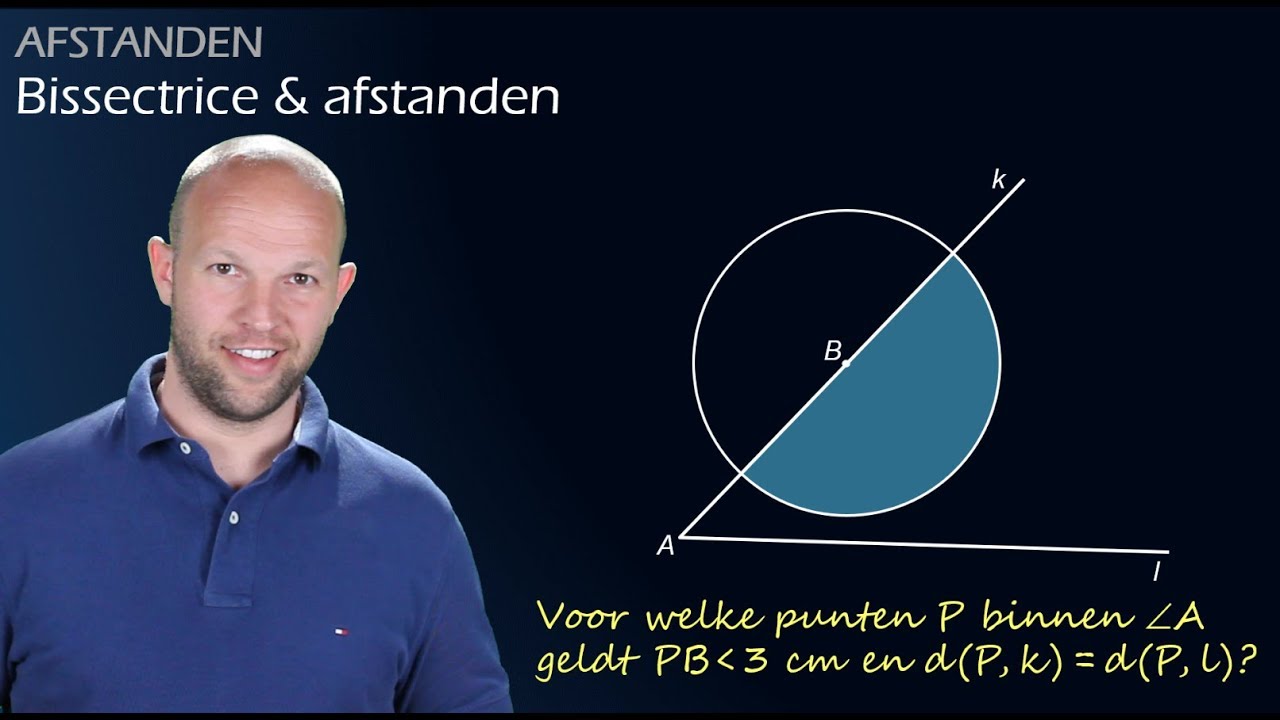 Bissectrice & afstanden - Gelijke afstand tot benen van een hoek (vwo 2) - WiskundeAcademie