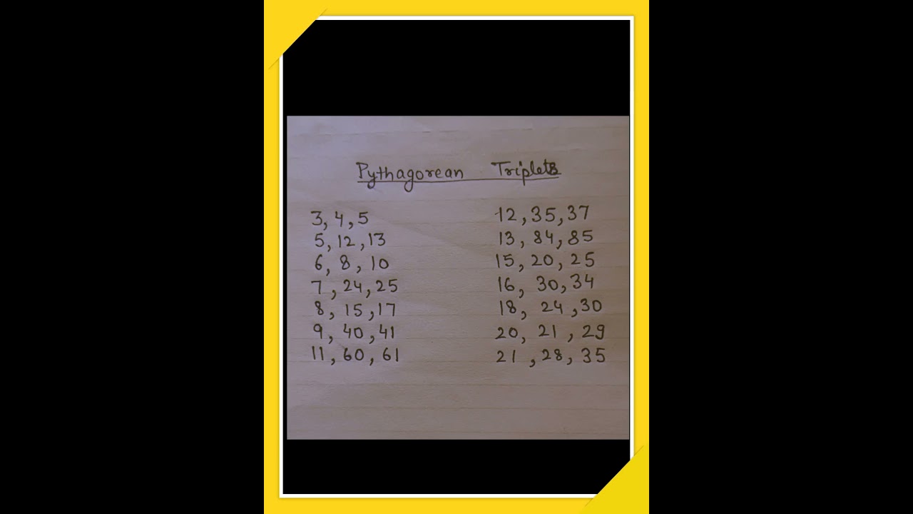Pythagorean Triplets #tricks #Tricky shorts 🪄#shorts