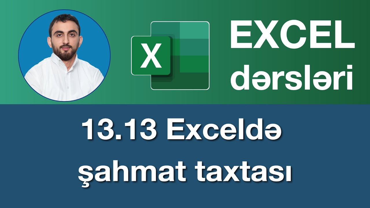 Excel dərsləri - 13.13 Excel-də şahmat taxtası yaratmaq: ♟📈 | (praktika #2 həlli)