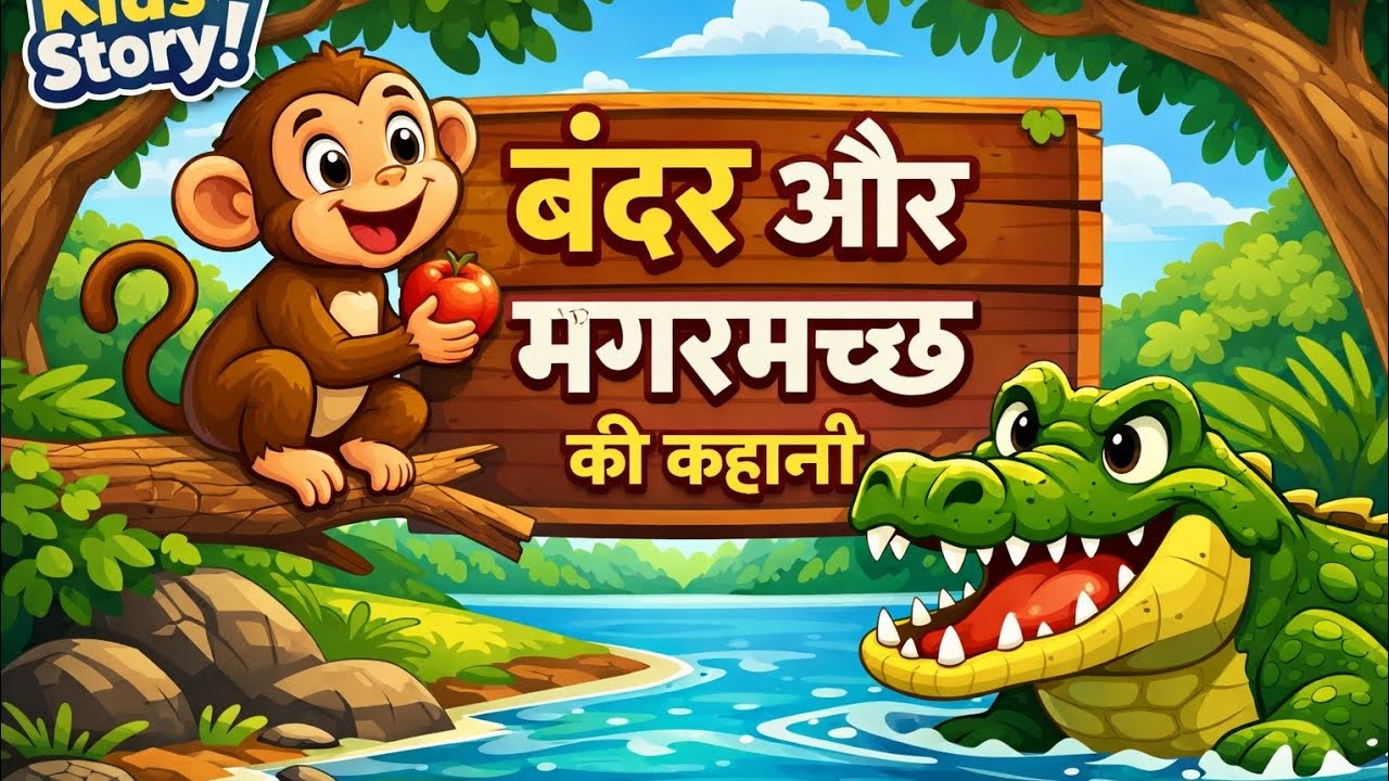 🐒 Chalak Bandar aur Magarmachh 🐊