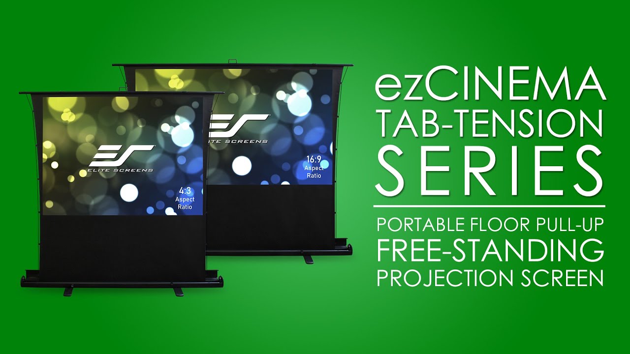 ✅ Elite Screens ezCinema Tab-Tension Portable Pull Up Projection Screen