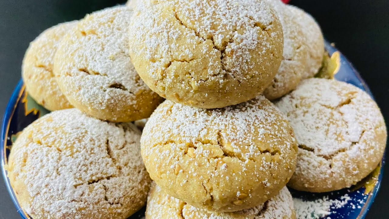 Cookery  |  Melt in Your Mouth Cookies |  Ghriba Bahla Moroccan Sesame Cookies