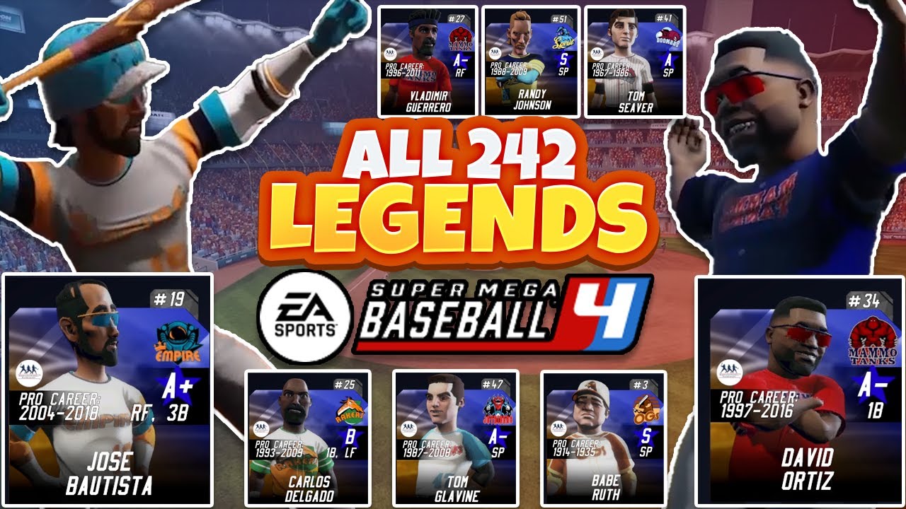 ALL 242 LEGENDS in Super Mega Baseball 4!