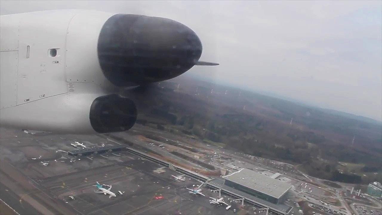 Luxair Bombardier Dash 8 Q400 Luxembourg-Copenhagen Safety, Takeoff, Inflight, Landing