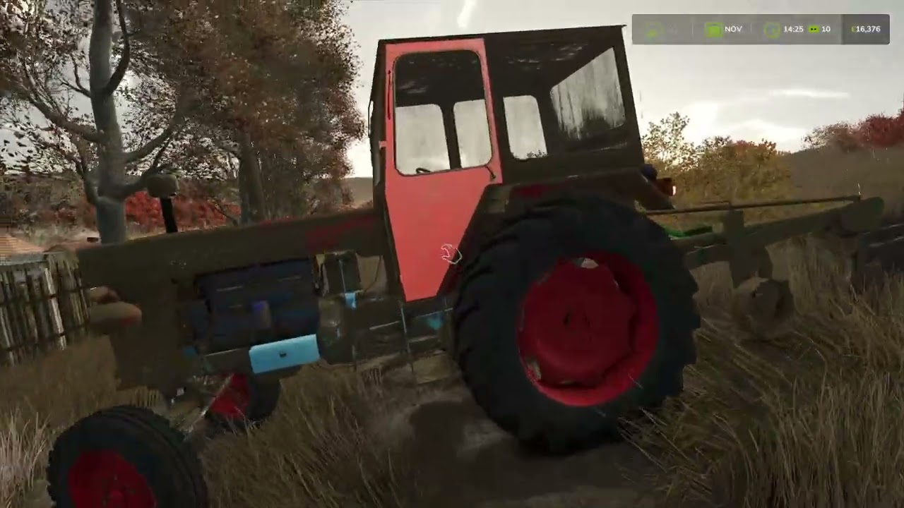 Ne-a prins ploaia la arat cu batranul tractor Utb650 Farming Simulator 25 asmr