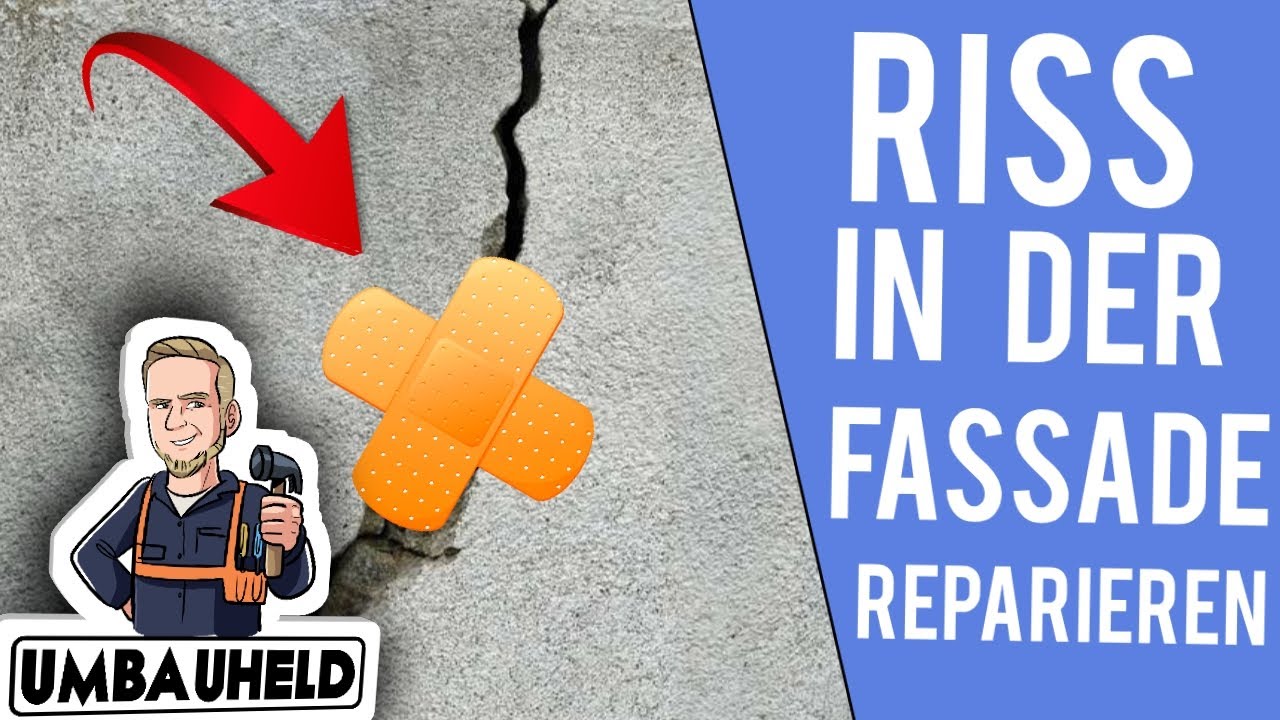 Riss in der Fassade reparieren