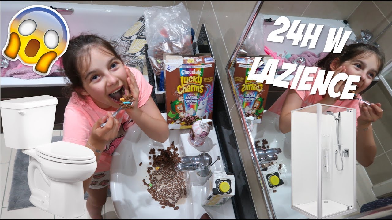 ♥ 24H W ŁAZIENCE - JAK SMAKUJE JEDZENIE Z UMYWALKI? | Pusheen Girl
