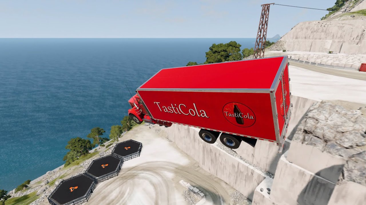 Машина против батута #5 | BeamNG Drive