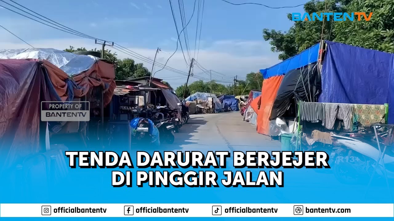 BANJIR BELUM SURUT, TENDA DARURAT BERJEJER DI PINGGIR JALAN