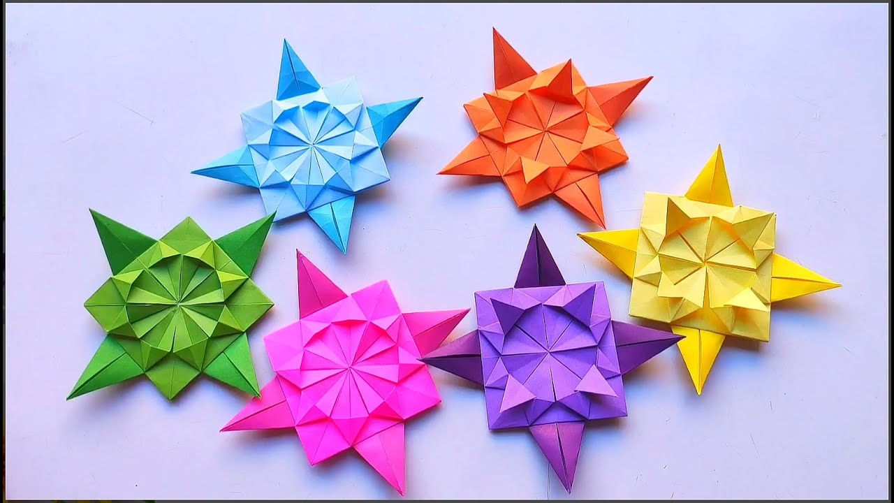 Mandala estrella 👍 ORIGAMI fácil y rápido papiroflexia Diy शिल्प