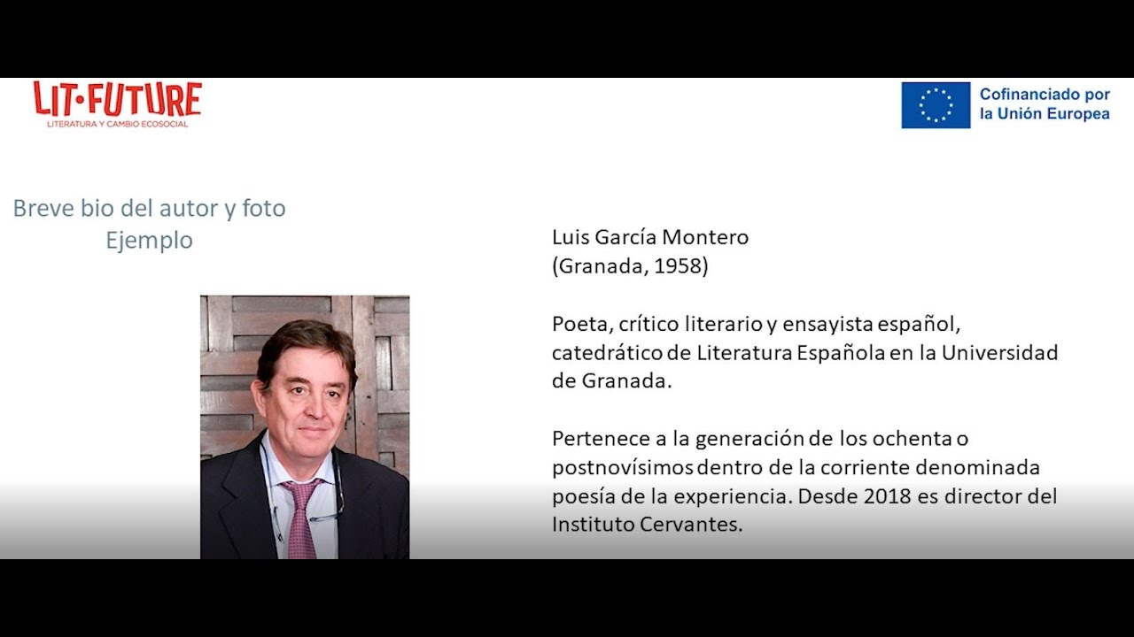 Entrevistas Lit-Future: Luis García Montero - poeta, académico y director del Instituto Cervantes.