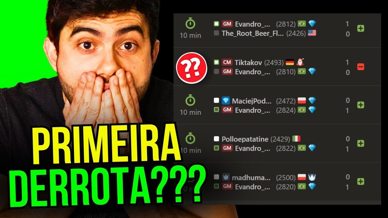 Minha invencibilidade acabou?? Em busca do top3 do chess.com