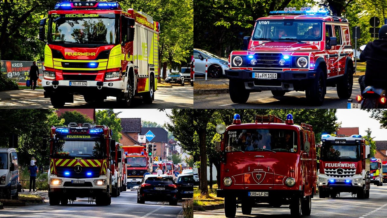 [Mehr als 30 Fahrzeuge] Einsatzfahrzeuge aus dem LK Darmstadt-Dieburg und darüber hinaus