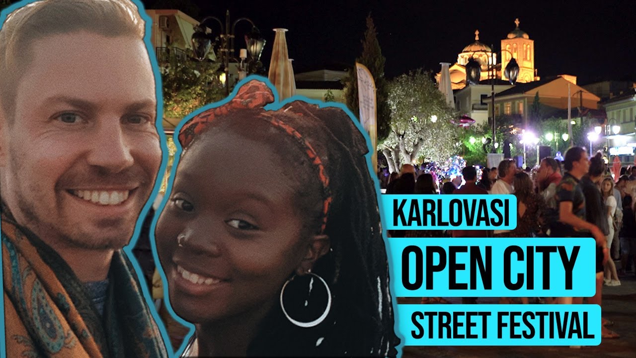 LIVELY STREET FESTIVAL IN KARLOVASI (Samos) || Greece Travel Vlog