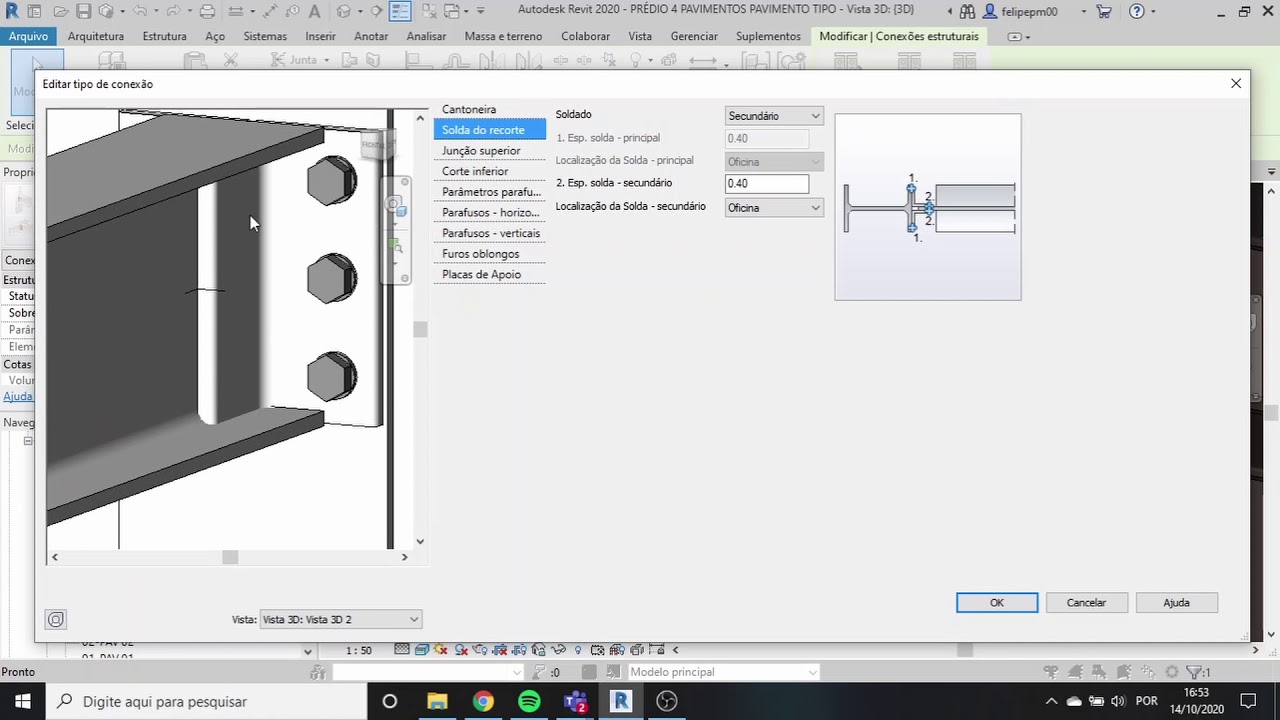 [REVIT] AULA 03 - Estrutura Metálica - Conexões, Fundação, Contraventamento e Piso