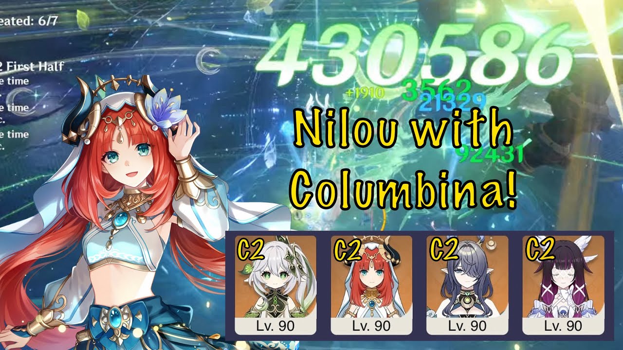 C2 Columbina with Nilou! Spiral Abyss Showcase | Genshin Impact