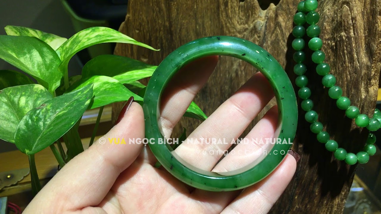 V&ograve;ng Ngọc B&iacute;ch Bản Liền Nephrite Jade Size 53mm (6877) - Vua Ngọc B&iacute;ch