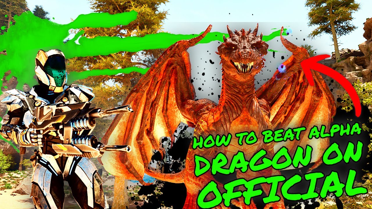 How To Beat ALPHA DRAGON on OFFICIAL SERVERS in Ark Survival Ascended!!! ASA EASY DRAGON GUIDE!