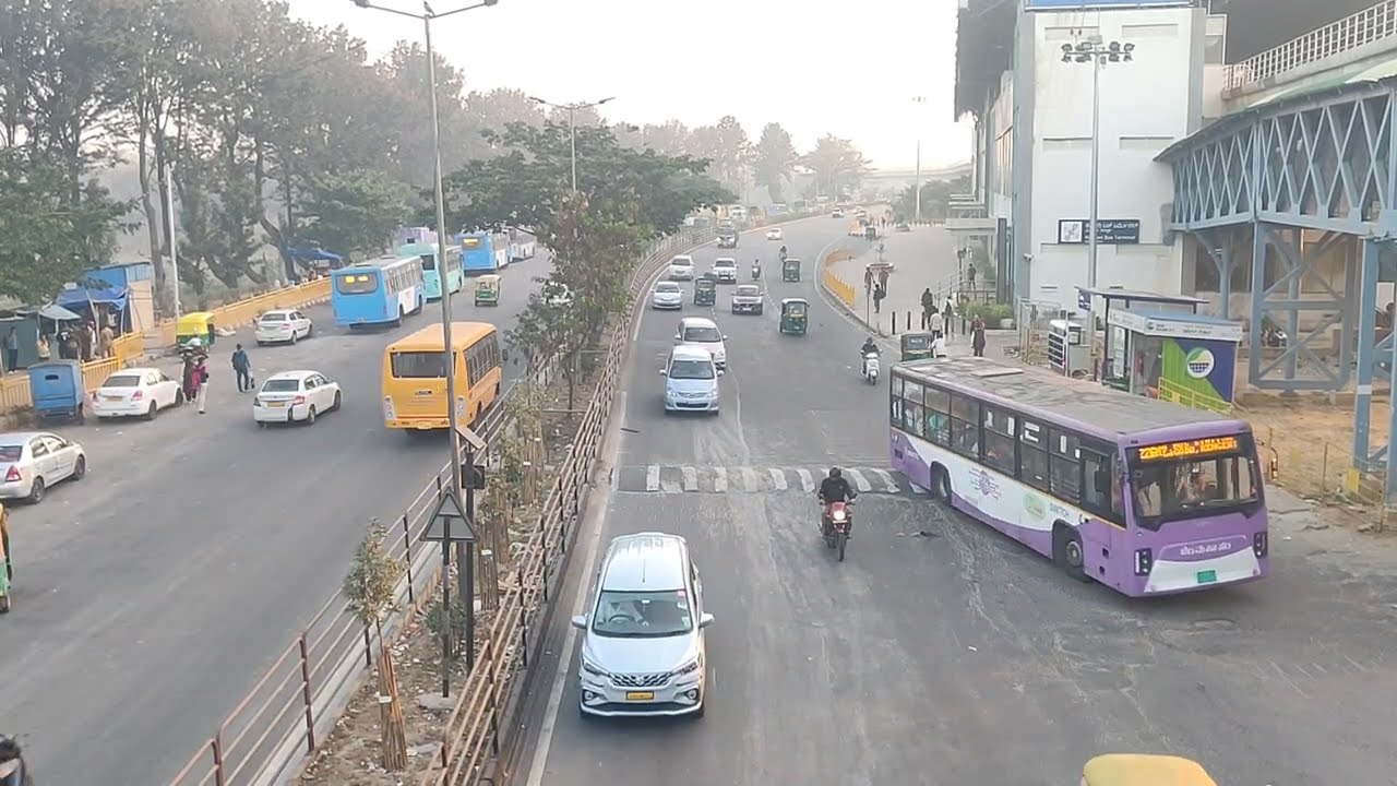 Kengeri TTMC near traffic flow in the morning