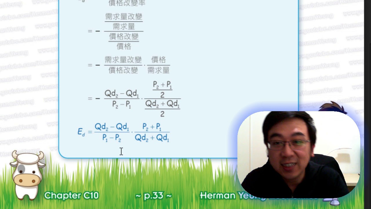 Herman Yeung - HKDSE Econ Intensive 天書1 (Chapter C10) - Elasticity of demand 需求彈性