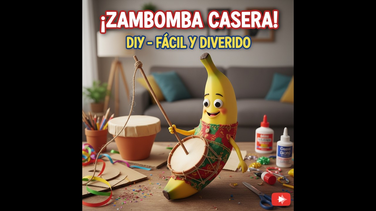 COMO Hacer una ZAMBOMBA Casera con MATERIALES Reciclados | Tutorial Fácil instrumentos caseros