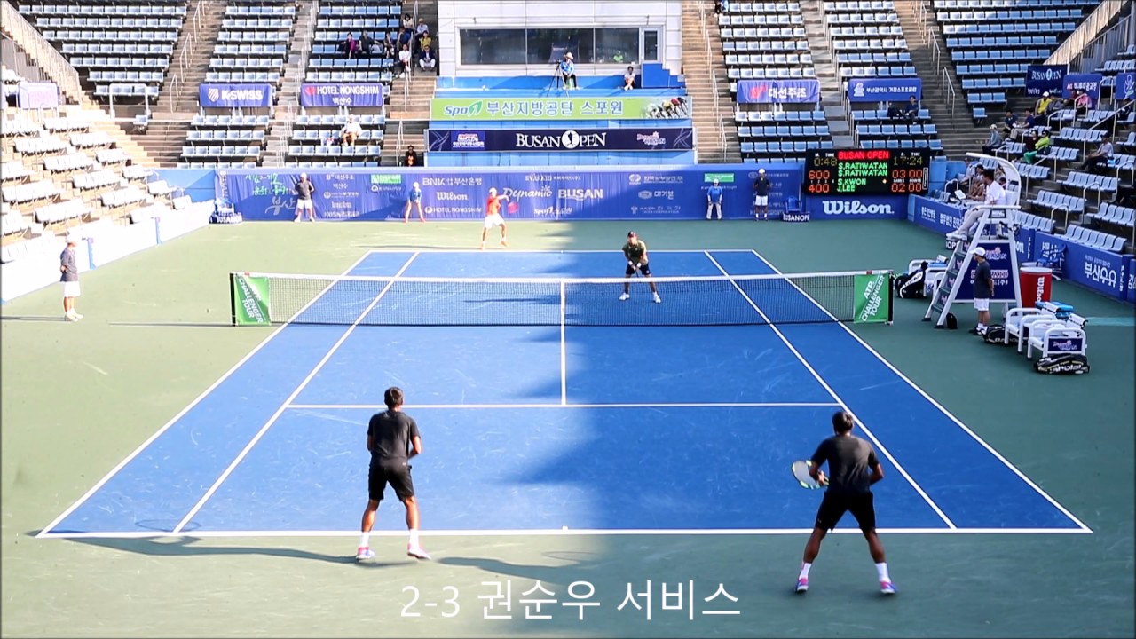 2017 부산오픈 권순우/이재문 vs 라띠와따나 형제 복식 4강전 - 2세트
